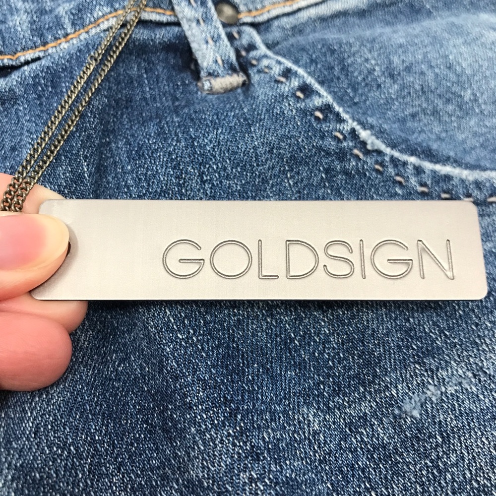 Goldsign High Rise Straight Leg Distressed Jeans - Picture 3 of 5